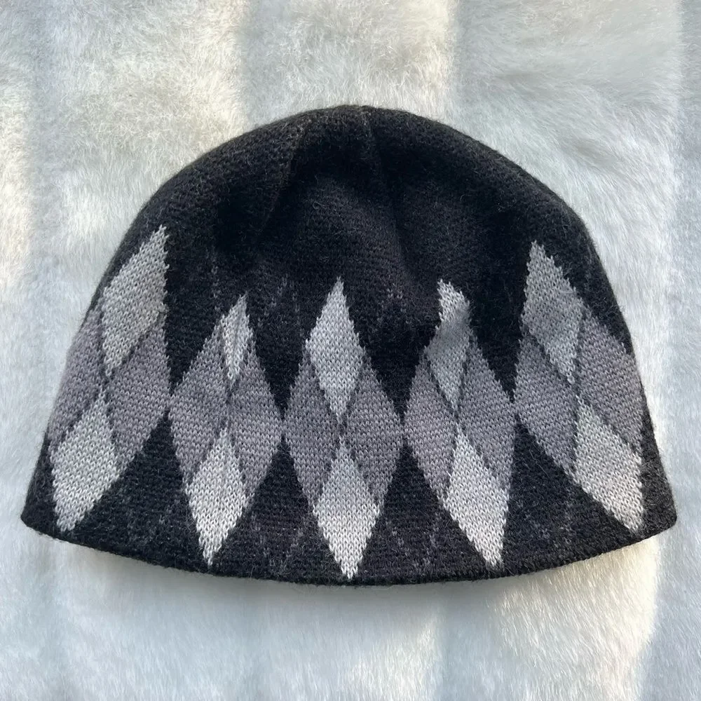 KiDs NORTH FACE Wool-Blend Argyle Beanie One-Size EUC